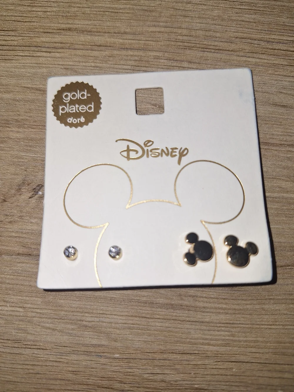 Disney Gold-Plated Mickey Mouse Stud Earring Set - Gold